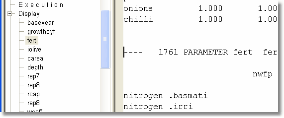 Listing file position after double-click