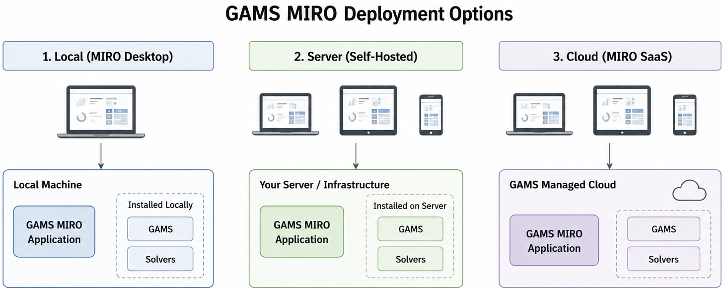 GAMS MIRO deployment options