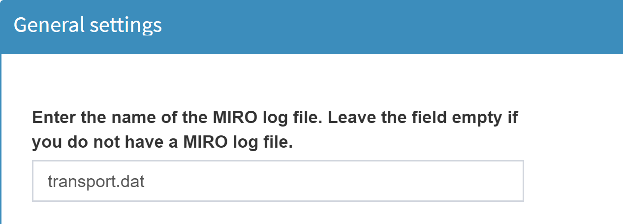 Configure a custom log file in MIRO