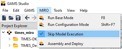 Skip model execution